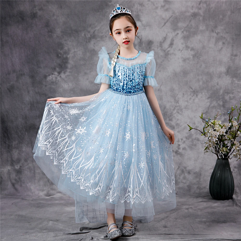 Blue Girls Elsa Dress 