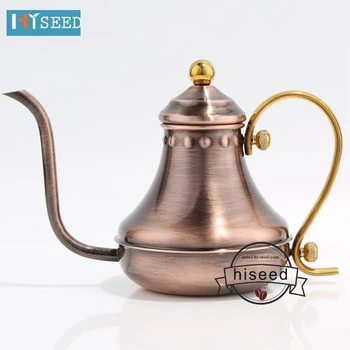 

Factory direct stainless steel court pot drip coffee narrow mouth pot long mouth hand coffee pot 430ml