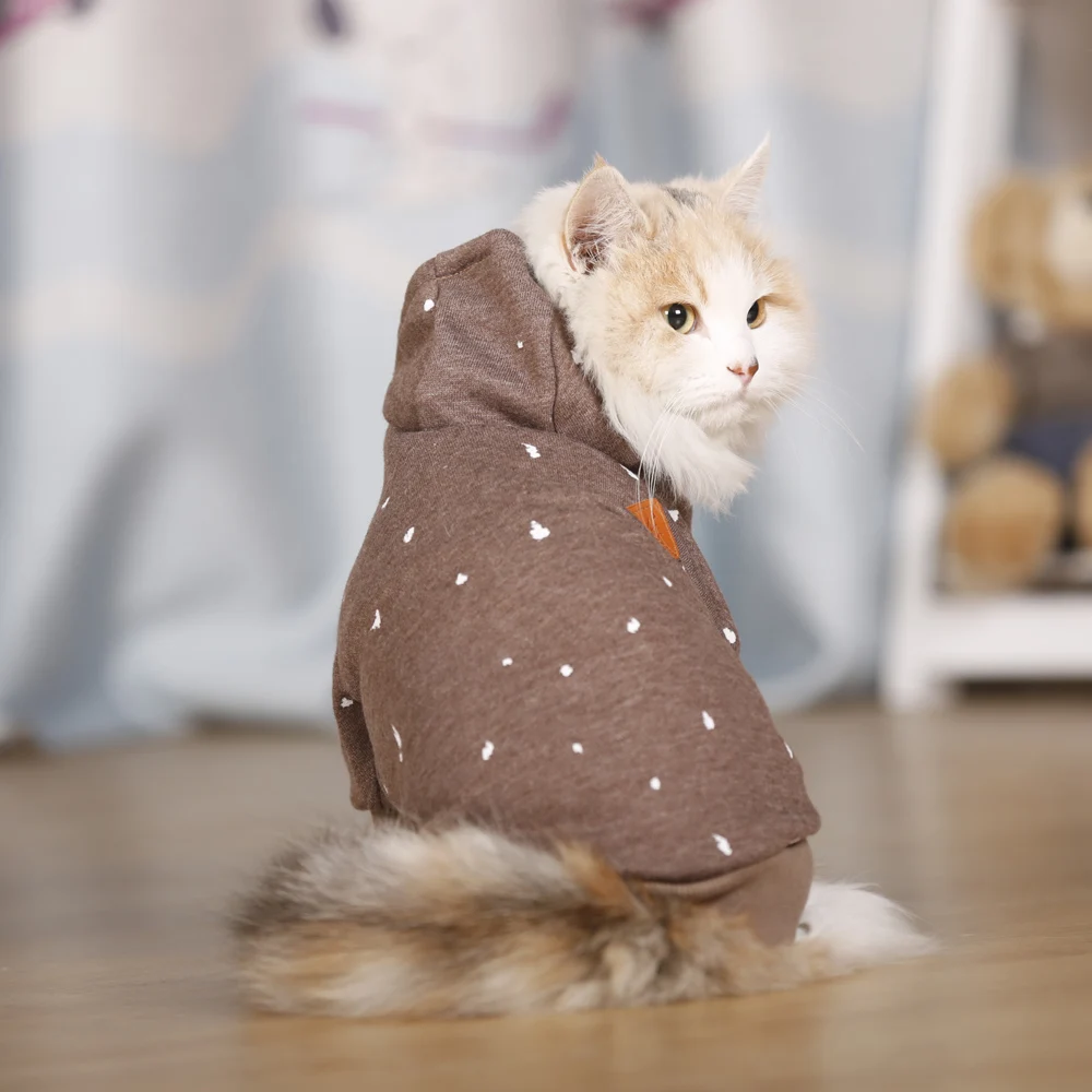 Hoopet Одежда для кошек талисманы куртка для собак костюм Французский бульдог Мопс свитер костюм для кошек одежда Толстовка пальто