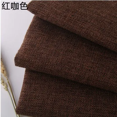 Темно-серый с покрытием Linen тканевая диванная Подушка Ткань Инструменты для шитья "сделай сама" ткань льняная смешанная ткань обивка 5" в ширину на mete - Цвет: red coffee