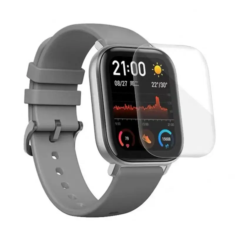 1/2/5 шт. Защитная пленка с изогнутыми краями для xiaomi Amazfit GTS &amp BIP | Электроника