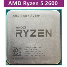 Procesador de CPU de seis núcleos, accesorio para ordenador de CPU con 6 o 12 núcleos AMD Ryzen 5, 2600, R5, 2600, 3,4 GHz, 65W, YD2600BBM6IAF AM4