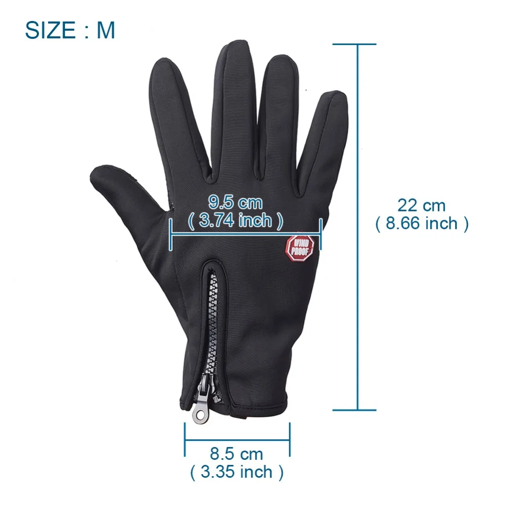 Mountain Bike Gloves Anti Slip Cycling Gloves Breathable Touch Screen Riding Bicycle Gloves Warm Winter