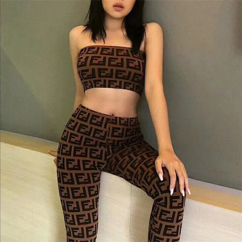 

Cropped Crop Top Women Pants 2 Piece Tracksuit Sexy Clothes 2020 Summer Suit Stacked Leggings Matching Korean Fashion Clothing