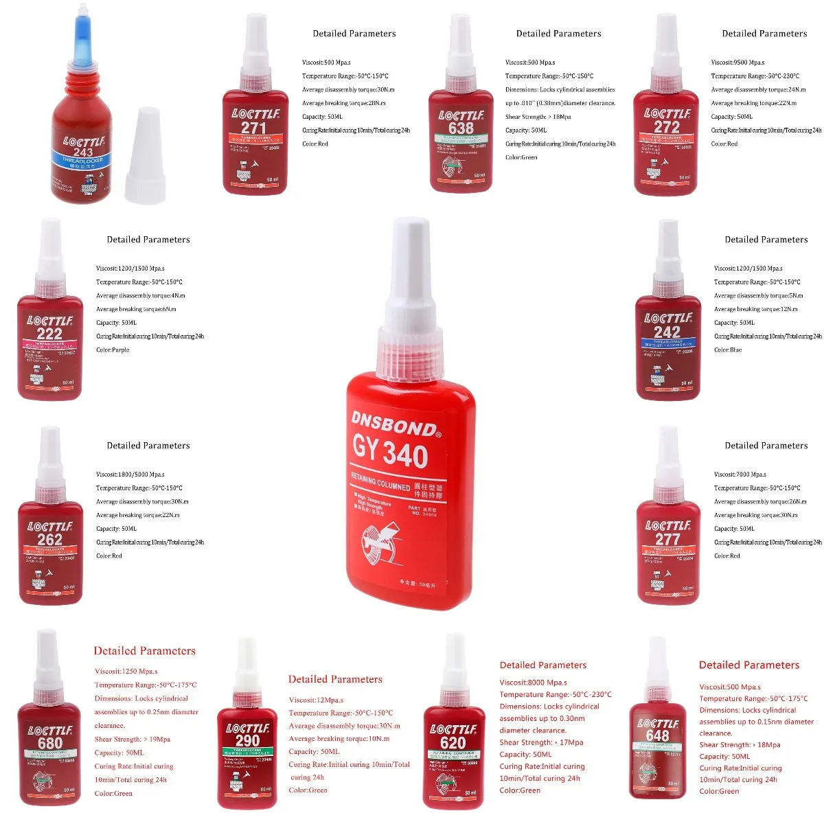 Metal Cylindrical Retainer Metal Adhesive Glue Screw Sealer Caulk