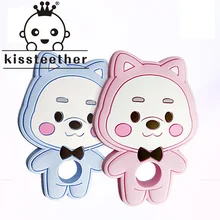 

Kissteether New Silicone Bear Teethers For Teeth Silicone Rodent Toys For Baby BPA Free Rattle Baby Personalized Teething Toy