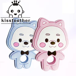 Kissteether New Silicone Bear Teethers For Teeth Silicone Rodent Toys For Baby BPA Free Rattle Baby Personalized Teething Toy