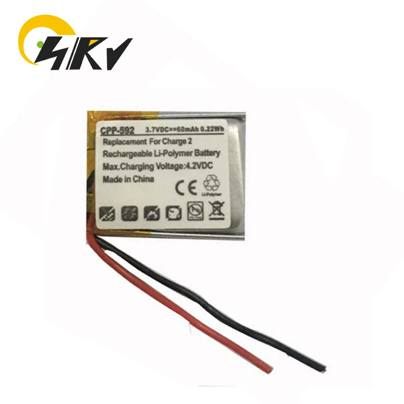 3.7V 60mAh Rechargeable Li-ion Battery For Fitbit Charge 2 Smart Watch 411415 Lithium Polymer | Электроника