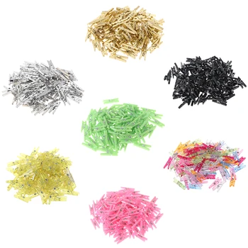 

100pcs Mini Spring Clear Transparent Clips Clothes Photo Paper Clips Craft clip party home Mini spring clip 25mm
