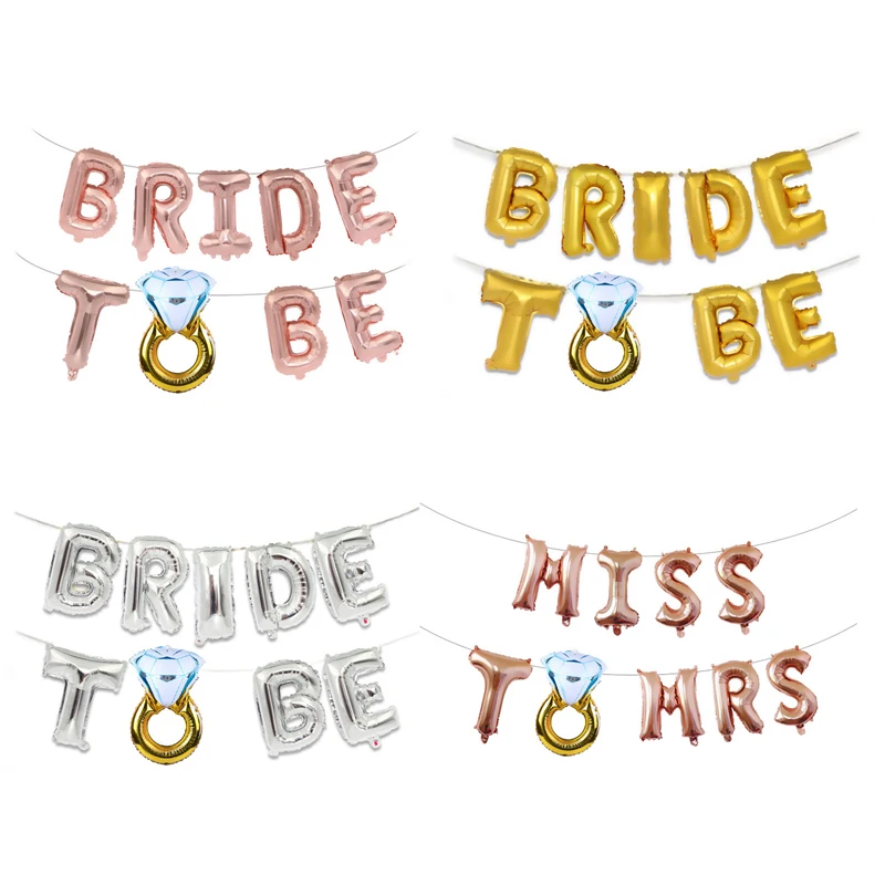 Wedding Decoration Bride To Be Letter Aluminum Foil Balloons Miss To Mrs Proposal Party Balloon Party Festival Decor