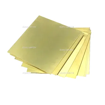 

Thin latten flitter gold brass sheet Yellow copper foil Brass plate 0.4 x 100 x 100mm 0.4mm thickness brass strip