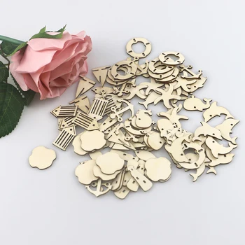 

Animals Plants Shape Wood Chips DIY Handmade Craft Slices Children Portable Interactive Present for Wedding Hang Decor