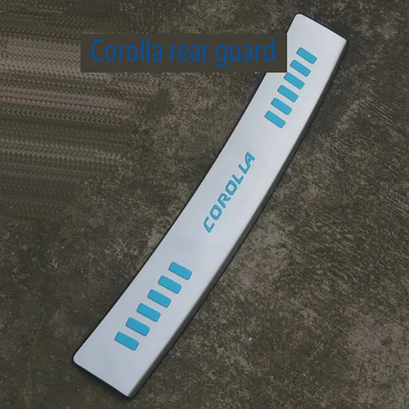

Car Rear Boot Trunk Bumper Protector Guard Sill Inner Outer Plate Cover Accessories Stainless Steel For Toyota Corolla 07-13