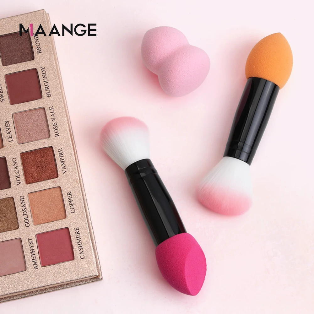 MAANGE 1 шт. профессиональная румяна 2 головки нейлоновые кисти для макияжа два