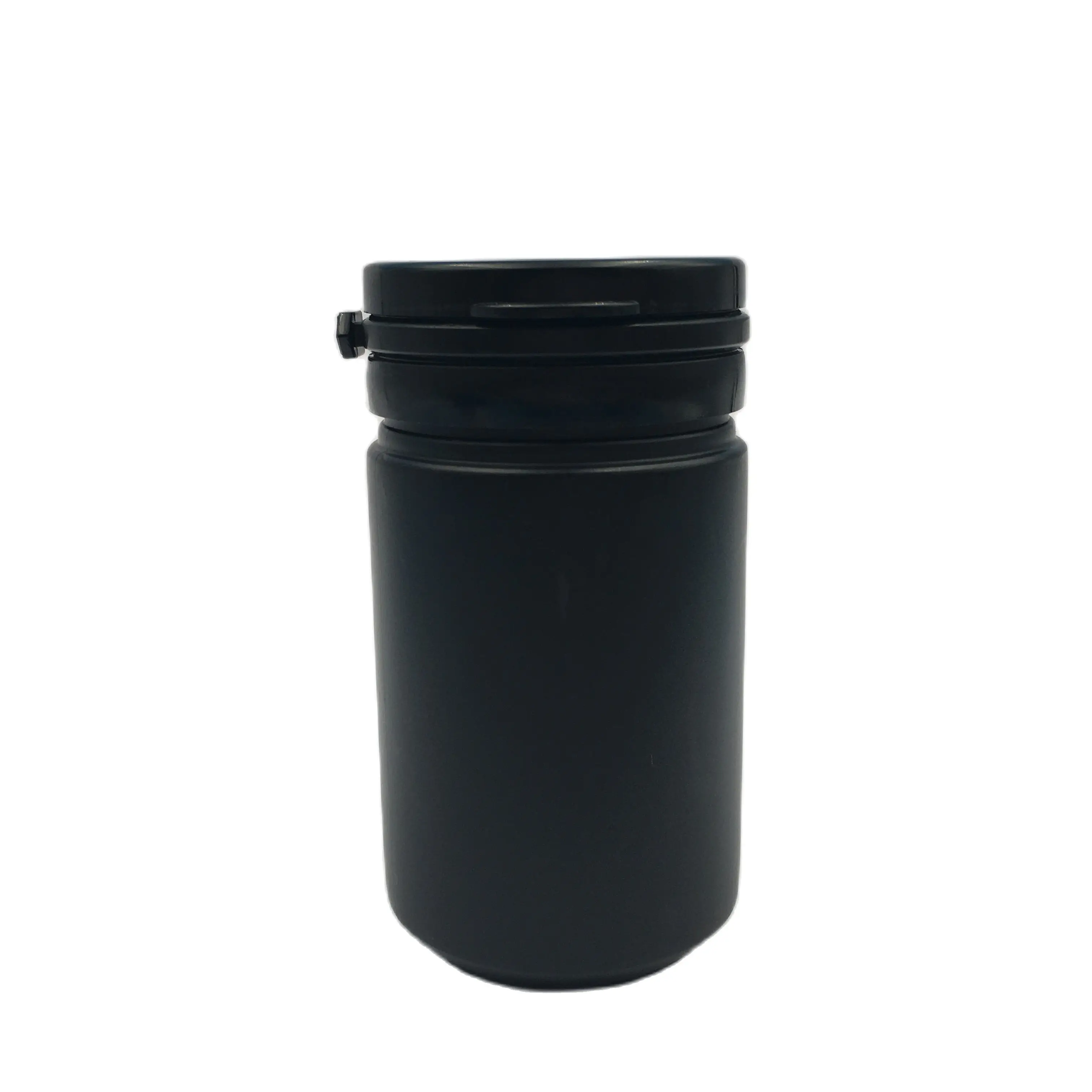 60ML 80ml 100 Black Plastic Empty Bottles Pill powder butter packaging container handle cover 50pcs Capsule jar Refillable Empty Bottle Makeup Empty Bottle
