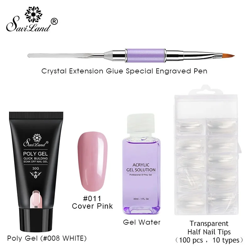 cover pink gel set Soak off 4 шт./компл. поли набор гелевых УФ-строитель поли-гель, быстро сохнут, дизайн ногтей натуральных ногтей для снижения стоимости продавец, быстрая - Цвет: cover pink gel set