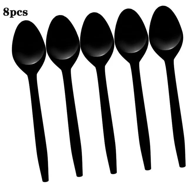 Mickey Mouse Party Baby Disposable Tableware Cup Cake Topper Ballon Boy and Girl Birthday Party Kids Party Supplie Color Decor spoon-8pcs