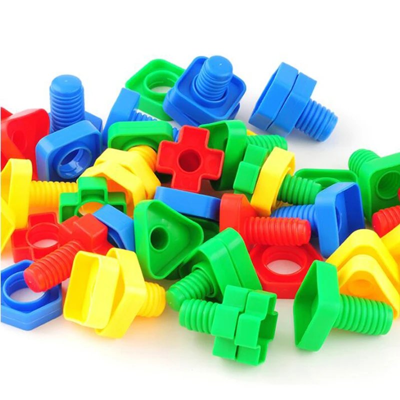 Tornillos de juguete Montessori para niños, bloques de construcción, juguetes educativos para niños, juguetes para bebés