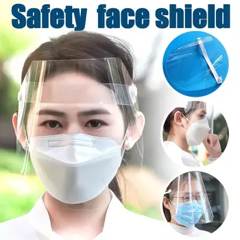 

Transparent Protect Masks Safety Face Shild baffle block Anti Droplet Dust-proof Full Face Covering Mask Visor Shield