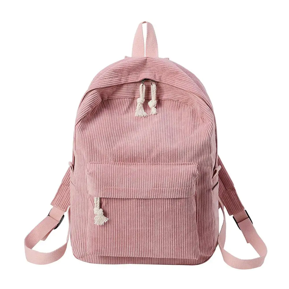 Вельветовые рюкзаки для женщин Mochila Модный зимний Повседневный стильный женский рюкзак в полоску для путешествий школьная сумка для девочек-подростков