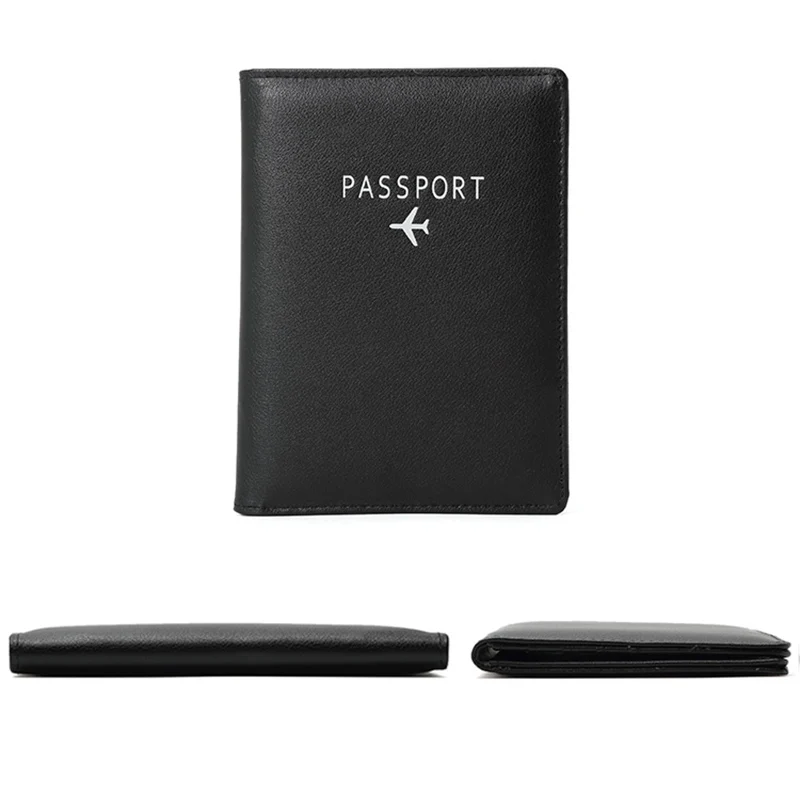 RFID Travel Women Passport Protector Cover Case Men Leather Passport Holder Organizer Wallet of 6 Slots Credit ID Card Holder