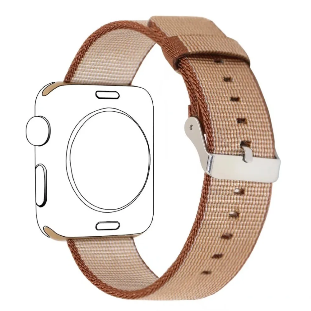 Ремешок для apple watch series 5 4 3 2 1 тканый нейлоновый ремешок для iWatch 44 мм 42 мм 40 мм 38 мм цветной узор Классическая пряжка
