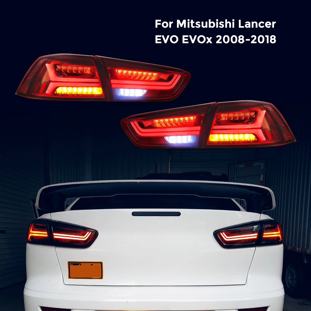 

LED Tail Lamp for Mitsubishi Lancer EVO x 2008-2018 Rear LED Tail Brake Light Lamp Left Right Side Turning Signal Light