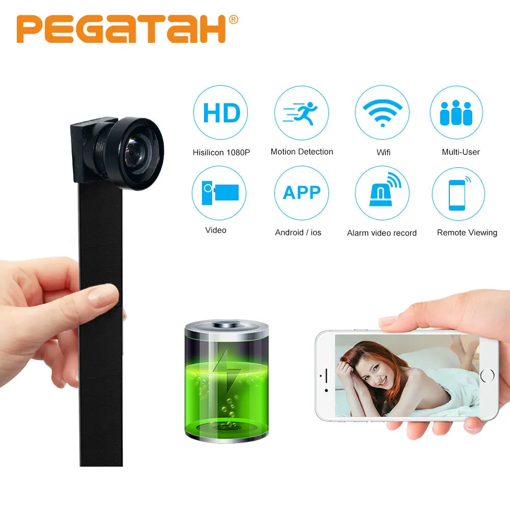 Мини камера видеонаблюдения 1080P HD Wi Fi 128 ГГц|camera module|diy wireless camerawireless camera module |