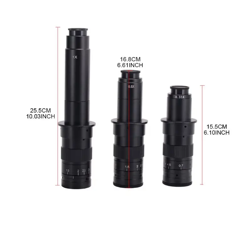 C-mount объектив 120X 180X 300X Zoom 0.7X-4.5X увеличение USB микроскоп 19QB