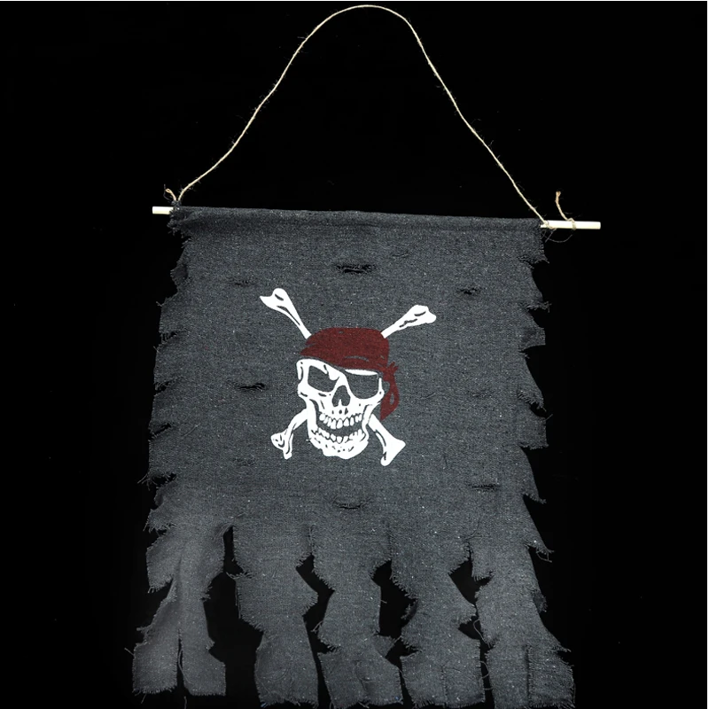 

Halloween Pirates of the Caribbean Flag Big Banner Insertion Mahbu Ghost Festival Decoration Ghost House Bar Mall Door Insertion