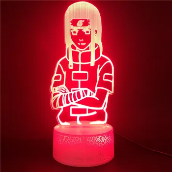 

Naruto Hyuga Neji Figure App Control Nightlight for Kids Girl Bedroom Decor 3d Lamp Led Night Light Anime Child Party Gifts
