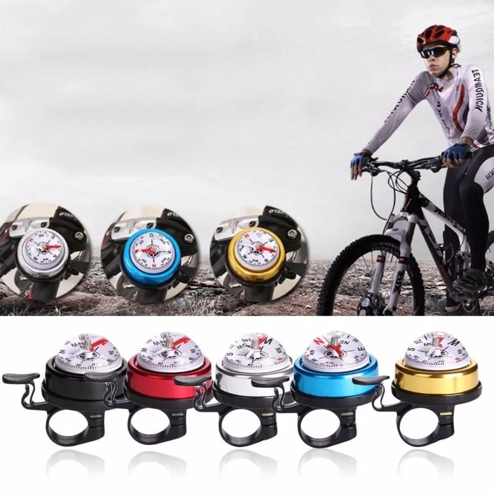 Plastic Bicycle Alarm Bell Bicycle Horn Cycling Safety Bike Ring Bell Built in Compass Fit For 22mm Handle Grip Diameter