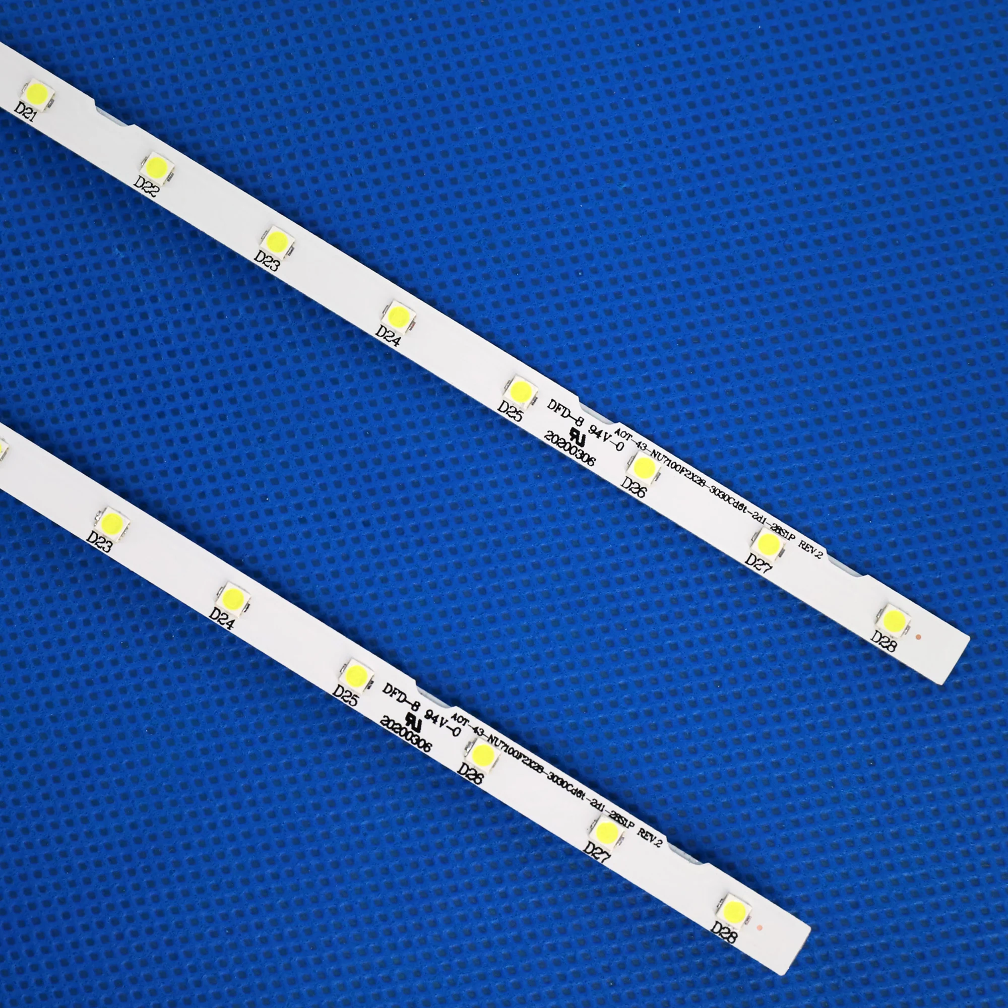LED Backlight Strip 28 Lamp for Samsung 43"TV UE43NU7100U AOT_43_NU7100F_2X28_3030C BN44-00947A UE43NU7120U UE43NU7170U led backlight led components