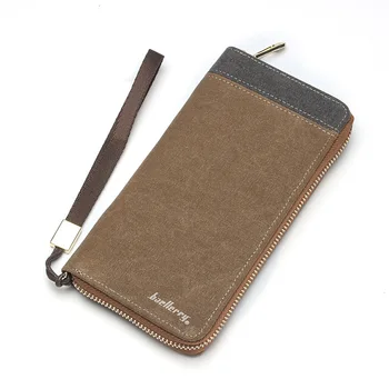 

Baellerry Vintage Canvas Men Long Wallet Pochette Money Coin Portf Organizer Purse Card Holder Portable Pocket Clutch Bag