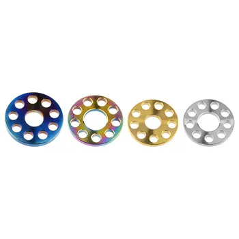 

10Pcs Ti M6 M8 M10 Titanium Drilled Bolt Spacer Washer for Motorcycle Modification 9 Holes Washers