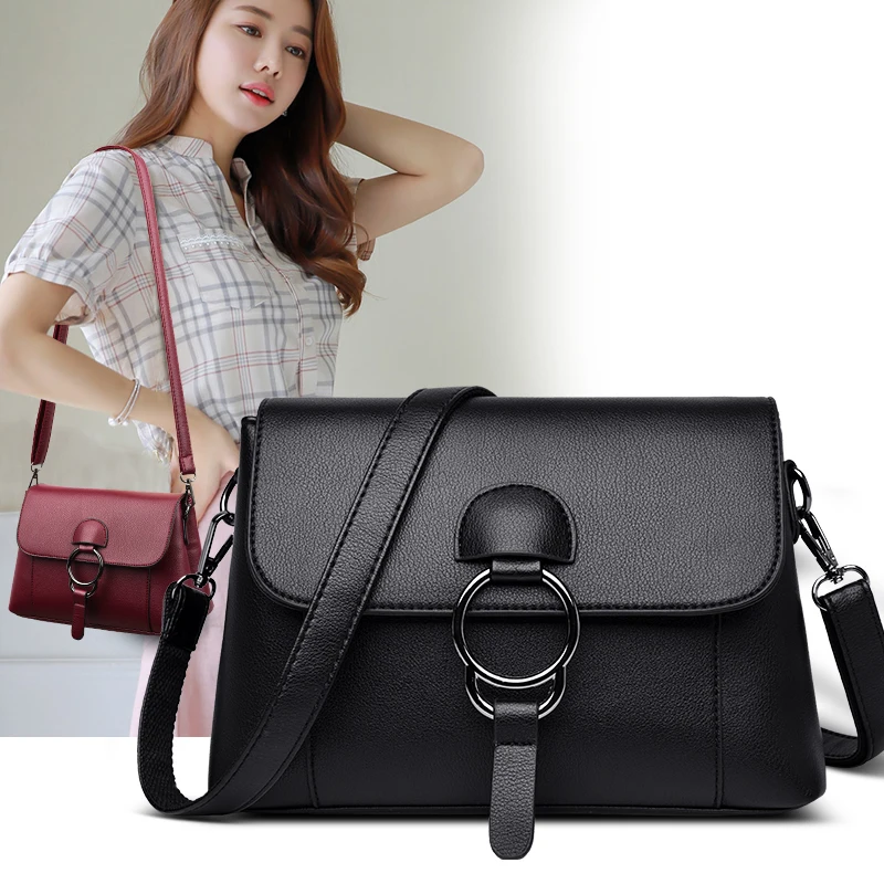 Women Leather Shoulder Bag Messenger Bag Shopping Handbag Female Travel Casual Purse Crossbody Bags Ladies Tote