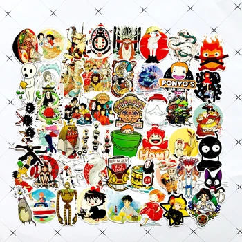 

50pcs Mononoke Hime Scrapbooking Stickers Decal For for Guitar Laptop Luggage Car Fridge Graffiti Sticker