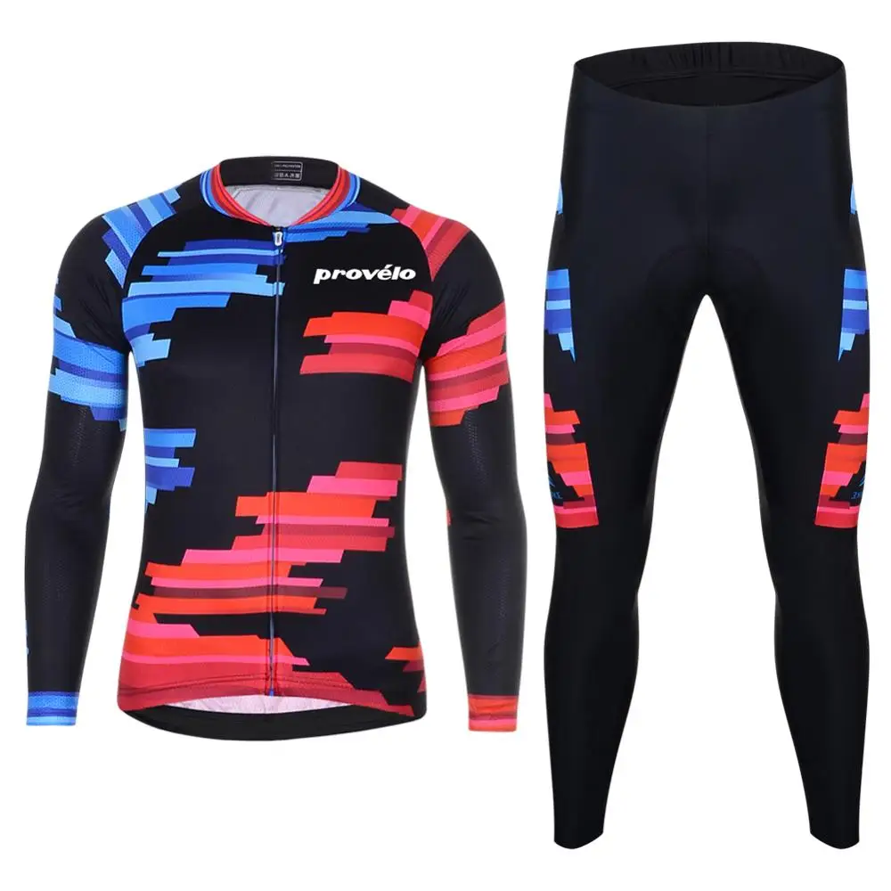 2019 Winter Cycling Clothing Men's Thermal Fleece Cycling Jersey Set ropa ciclismo hombre Warm Cycling Pants Full Zipper Sets