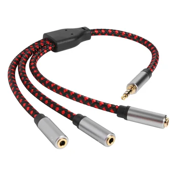 

Stereo 3.5mm Jack AUX Cable Audio Splitter 1 Male To 3 Female Computer Extension Aluminum Alloy Portable For IPhone For Android