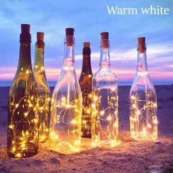 

2M 20 LEDS Wine Bottle Lights With Cork LED Cork Shape Copper Wire Colorful Fairy Mini String Lights Holiday Lighting