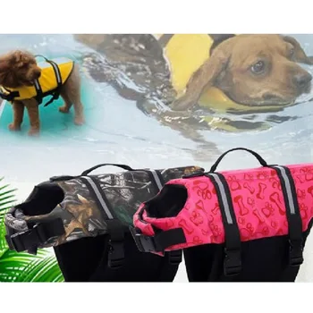 

Pet swimsuit life jacket dog safety vest large dog swimsuit Reflective Preserver Aquatic Sailing Cute self Defense Supplies