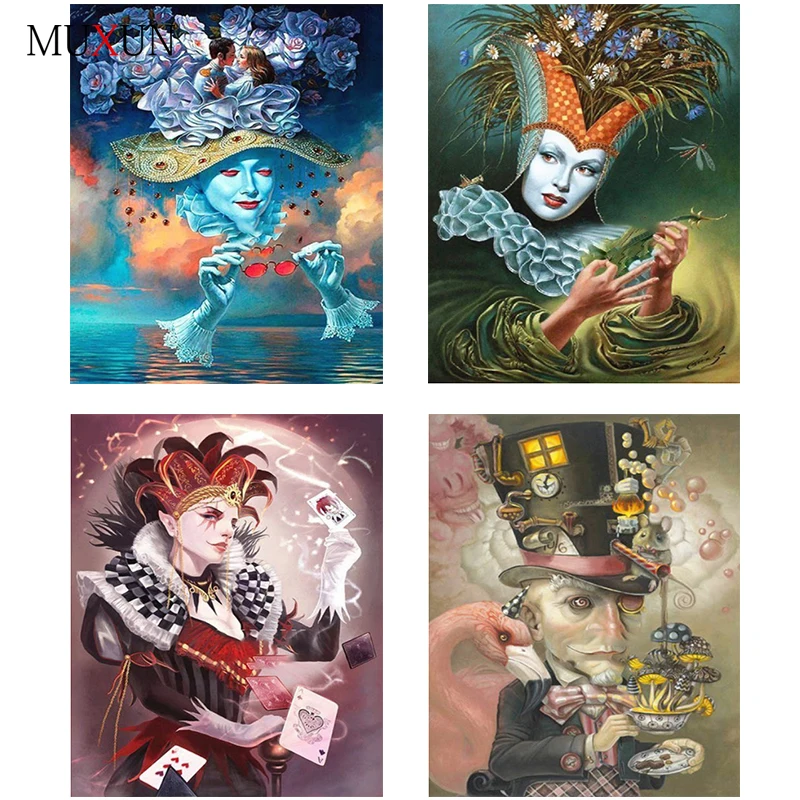 

Full Drill Diy 5D Diamond Painting Cartoon Mask Character Pattern Diamond Embroidery Full Round Diamond Wedding Home Decor Ep351