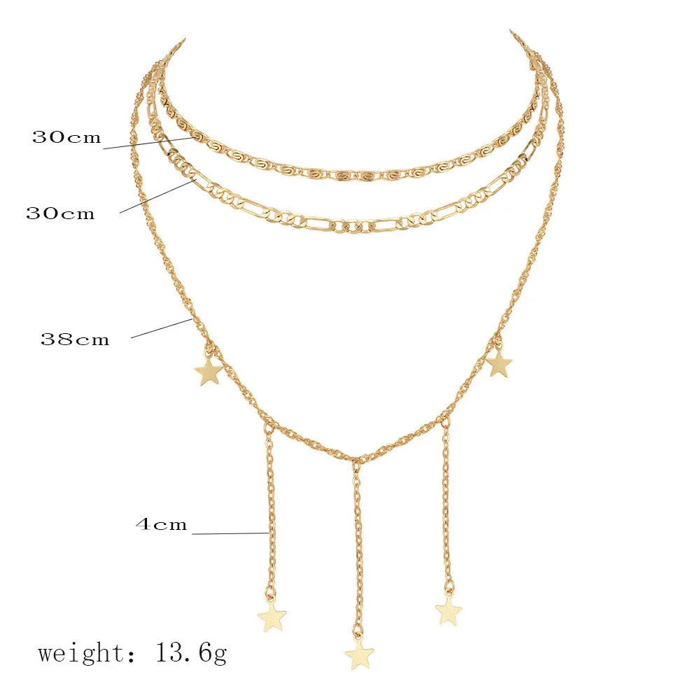 Ожерелье женщин колье ожерелье для женщин Длинная звезда кисточкой подвеска, цепочка, ожерелье ювелирные изделия украшение ювелирные изделия