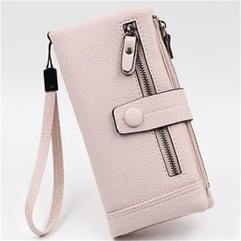 

Women Long Vertical Wallet Tote With Soft Zipper Buckle Zipper Wallets Clutch Lady Purse Mobile Phone Pocket Ladies Wallet