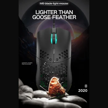 

M6 Lightweight Wired Gaming Mouse 12000DPI 7 Buttons RGB Hollow-out Gaming Mouse Gamer Mice For Desktop Laptop PUBG Game Player