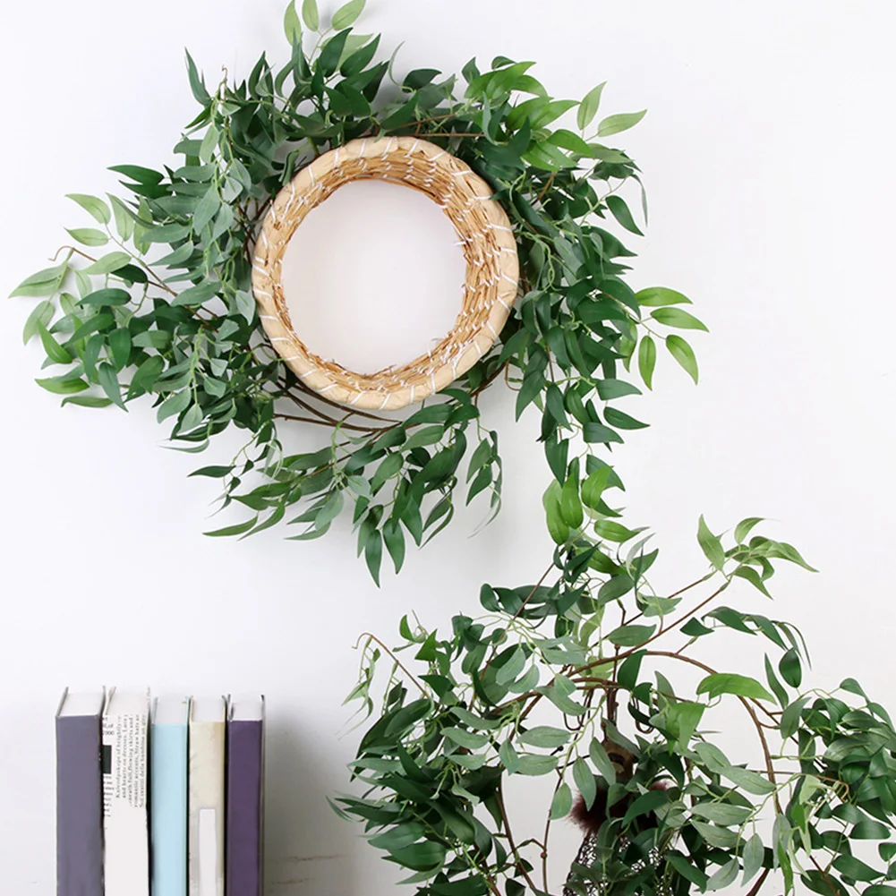 Висячие листья ивы Поддельные DIY товары для дома искусственная лоза вечерние декорация внутри снаружи гирлянда свадебное растение шелк