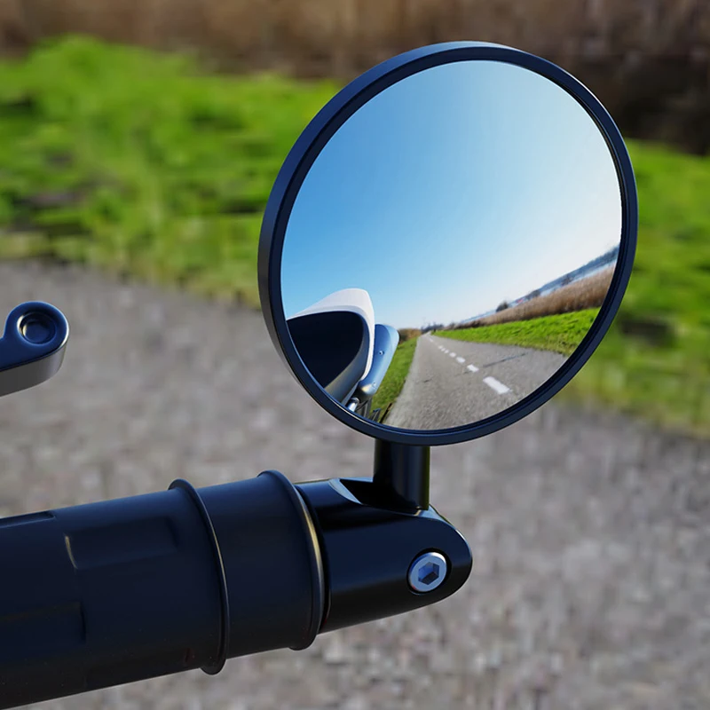 1 Pair Motorcycle Rearview Handle Bar End Mirrors Moto Accessories 16-18mm Universal Motorbike Handlebar Round Convex Mirror | Автомобили