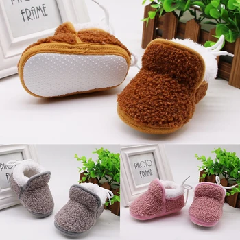 

Baby Shoes Autumn Winter Baby Infant Boots Boys Girls Casual Shoes Soft Warm Cartoon Baby First Walkers 0-18/M