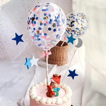 

1PC Creative 5inch Balloon Cake Topper Set Birthday Party Decoration Cake Toppers Wedding Decor Supplies Latex Balloon Craft