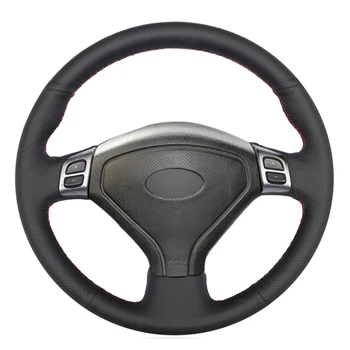 

Black PU Faux Leather Hand-stitched Car Steering Wheel Cover for Subaru Forester 2004-2006 Outback 2004 2005 Legacy 2004-2006